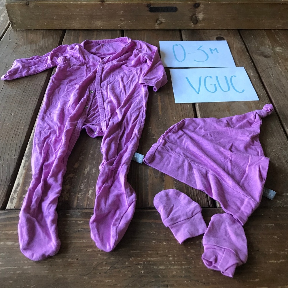 Kyte fuchsia jammies set 0-3m